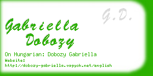 gabriella dobozy business card